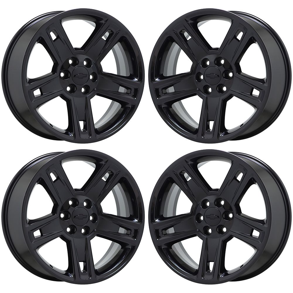 22" Cadillac Escalade Gloss Black wheels rims Factory OEM GM set 4 5664 EXCHANGE